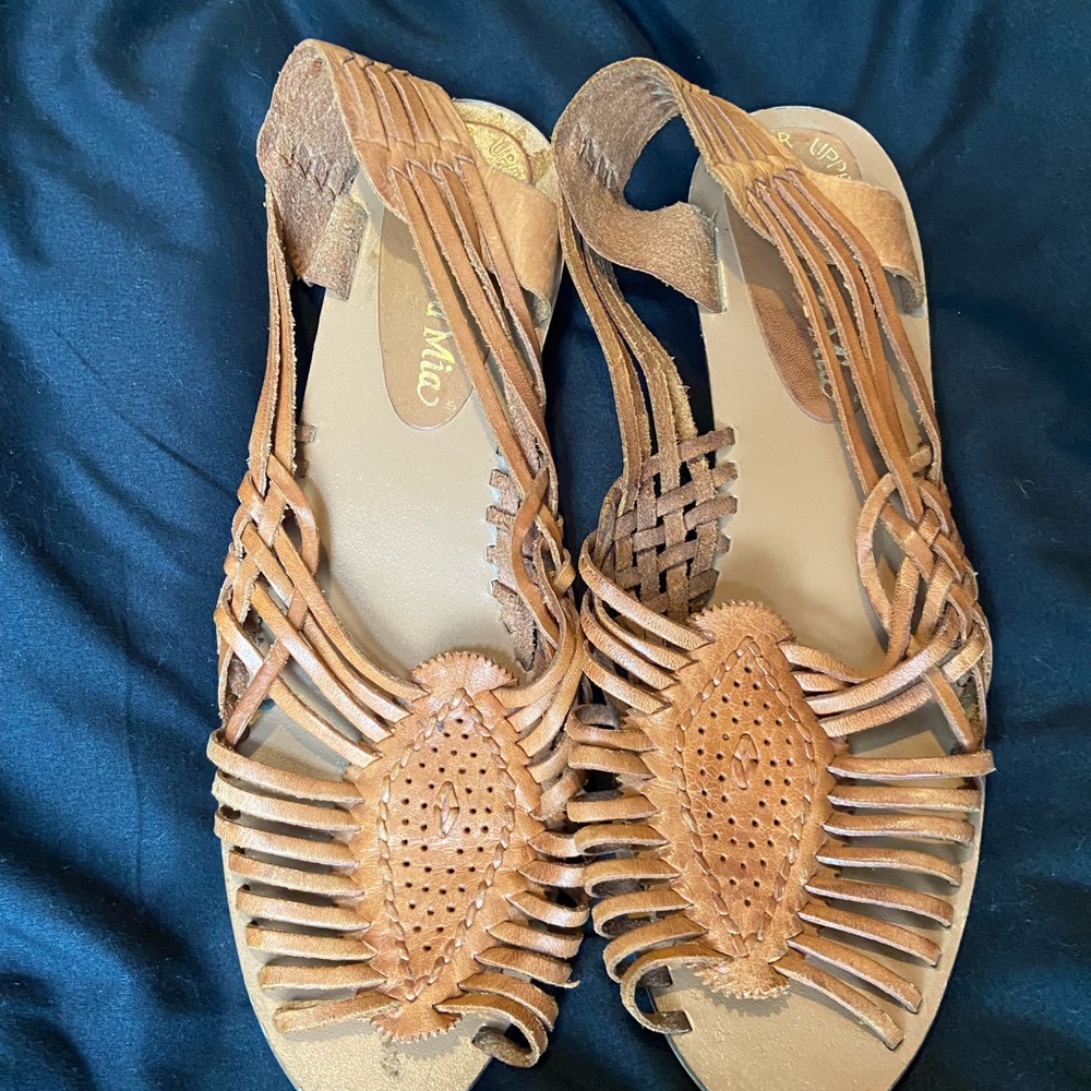 Brown Real Leather Sandals